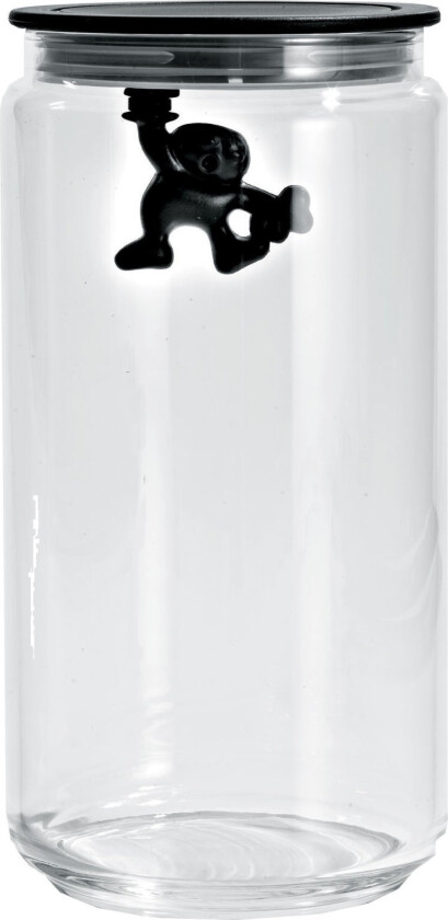 Gianni Glasskrukke med Lokk Svart 140 cl