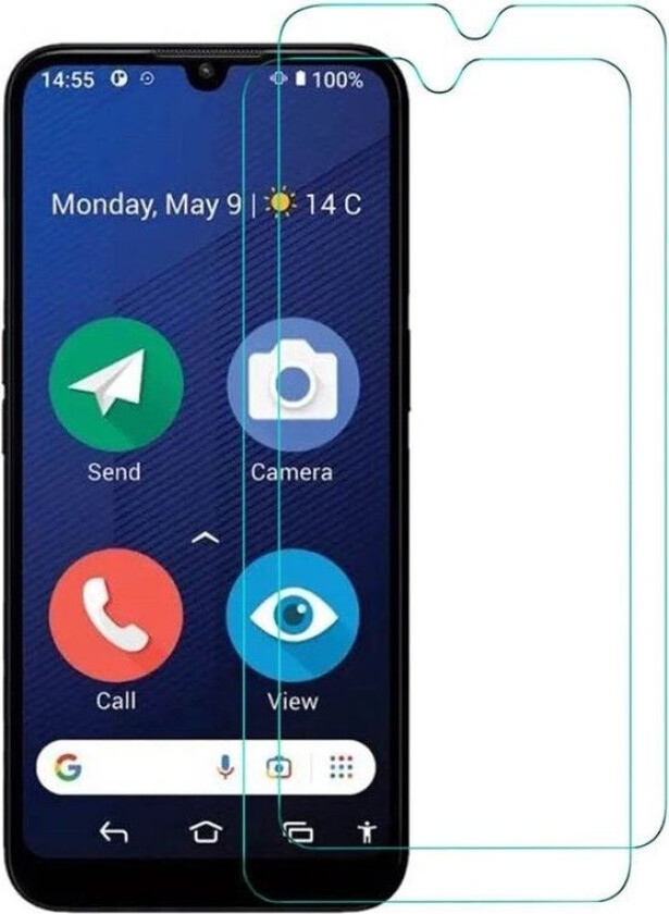 2-Pak Herdet glass skjermbeskytter Doro 8210