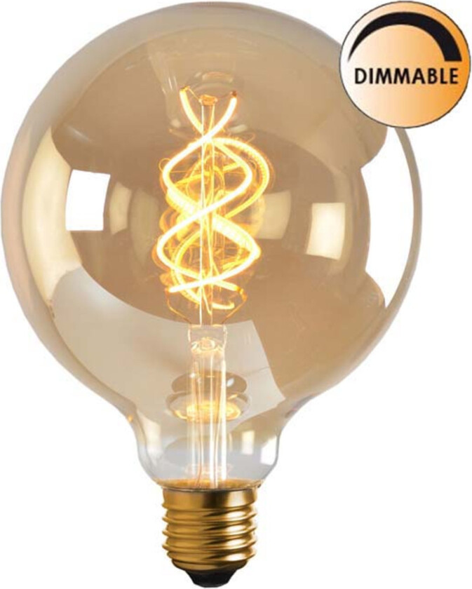 Lyspære LED Soft Filament Dimbar Gull 100 mm