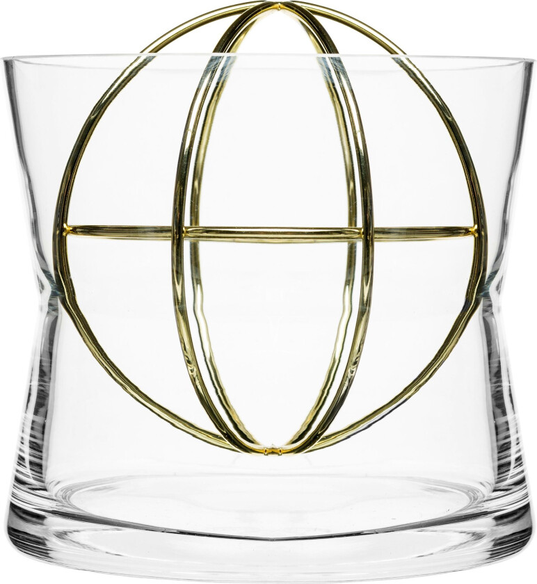 Sphere vase, large, rustfritt stål, gullbelagt