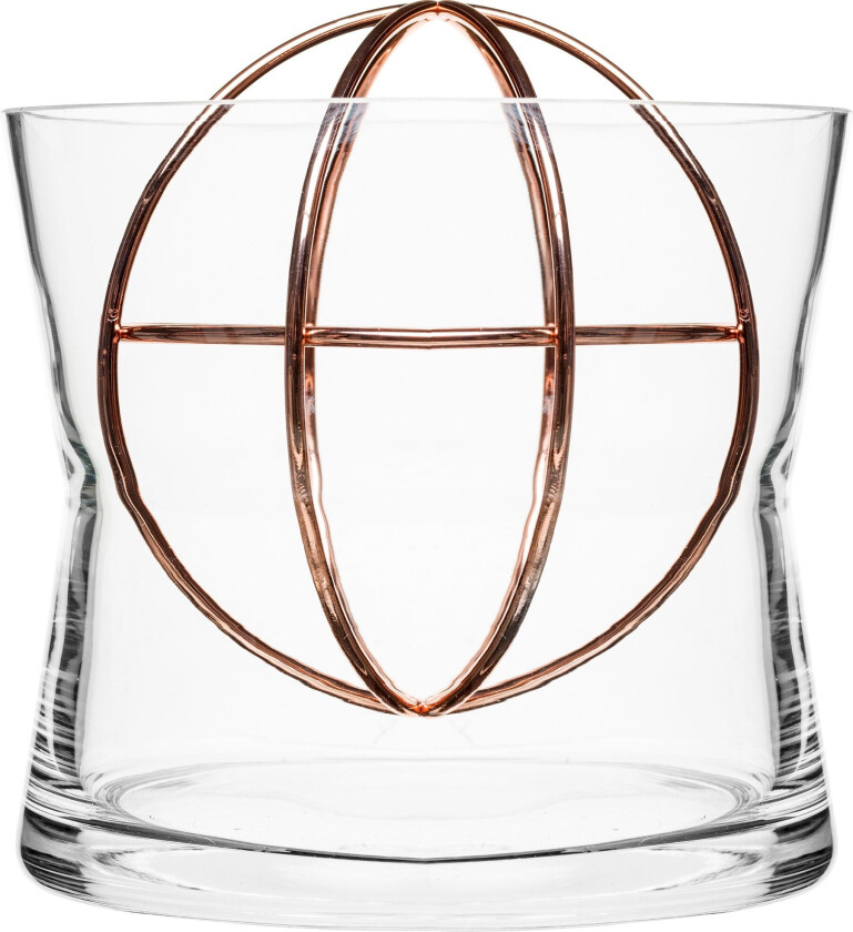 Sphere vase, large, rustfritt stål, kobberbelagt