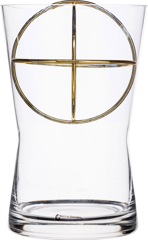 Sphere vase, medium, rustfritt stål, gullbelagt