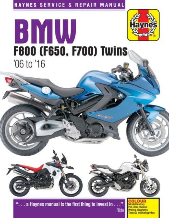 BMW F650, F700 & F800 Twins (06-16) Haynes Repair Manual av Phil Mather