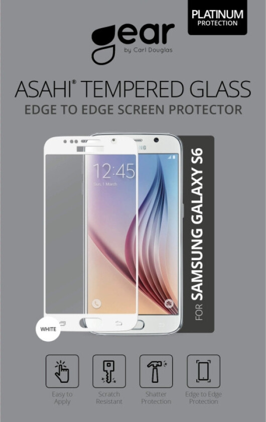 Glass Protector 3D Samsung S6 Full Fit White