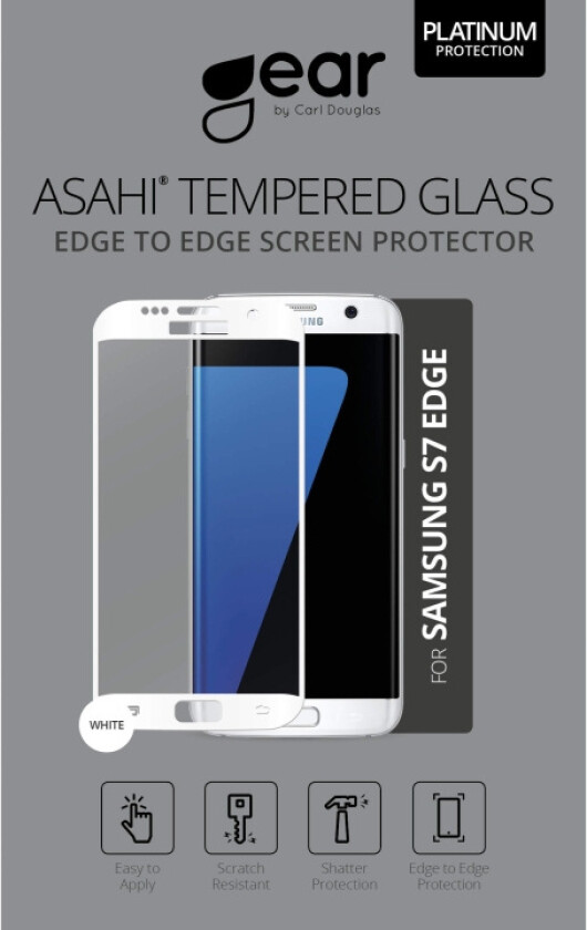 Glass Protector 3D 5.1" Samsung S7 Edge Full Fit White