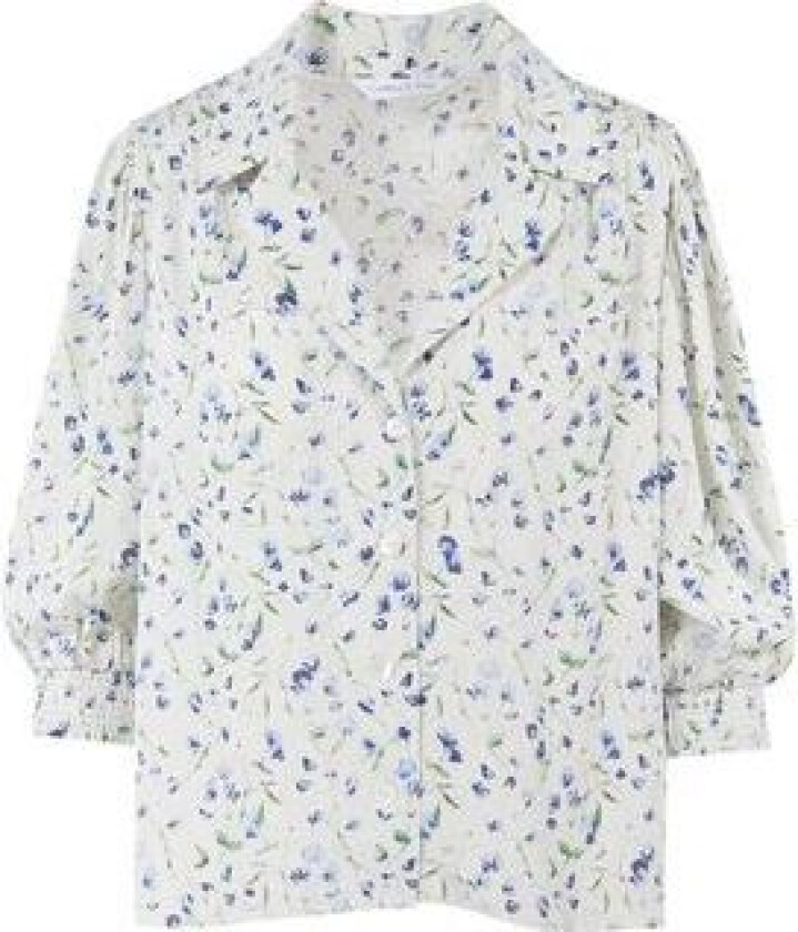 Caria Blouse - Blue Branch Print M