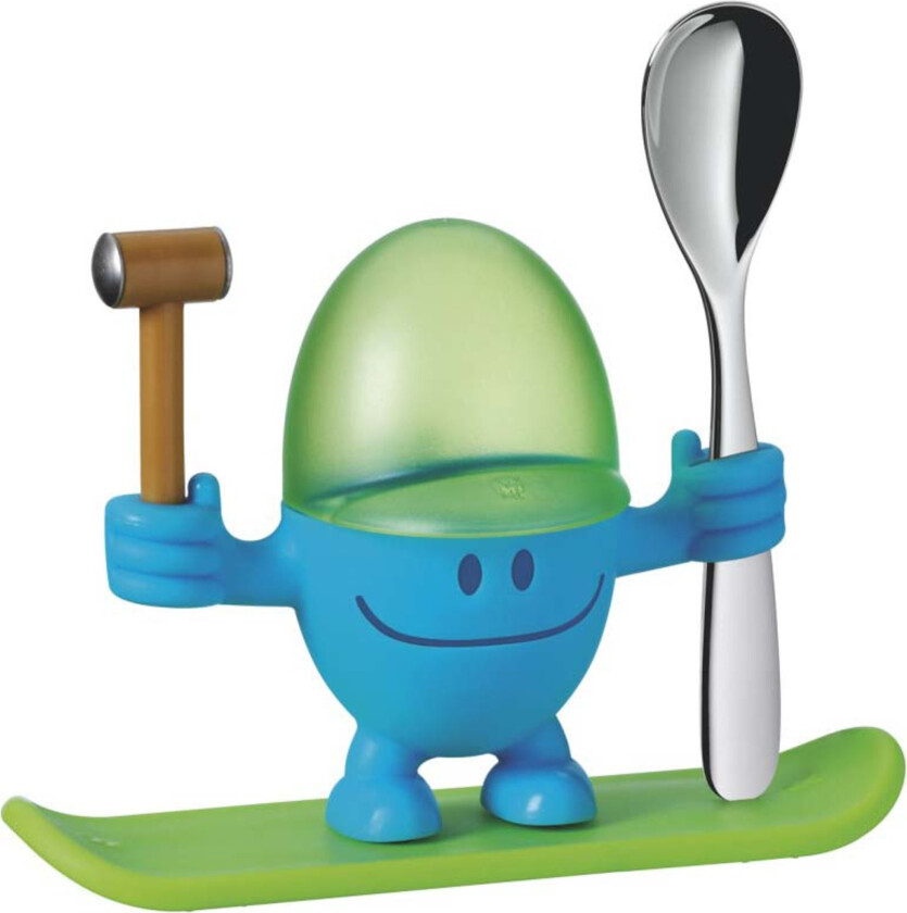 McEgg Eggeglass med skje Blå