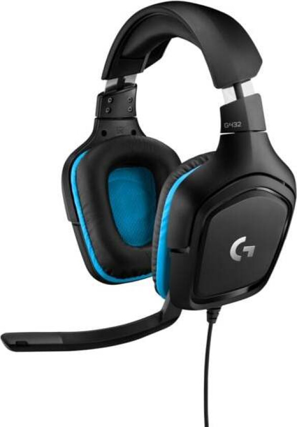 Gaming Headset G432 Hodesett 3,5 Mm Jakk, Usb Surround Sound Svart