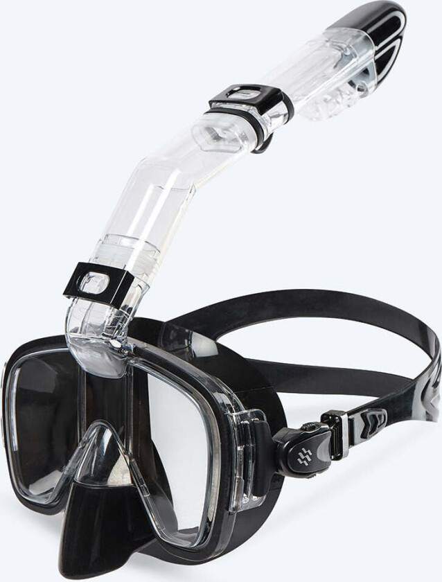full face snorkelmaske til voksne - Pearl - Svart
