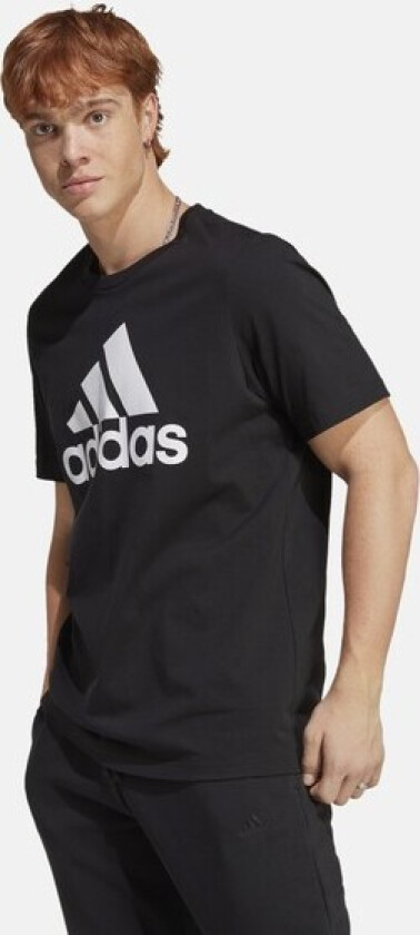 adidas Ëssential Single Jersey Big Logo T-Shirt, t-skjorte, herre BLACK/WHITE