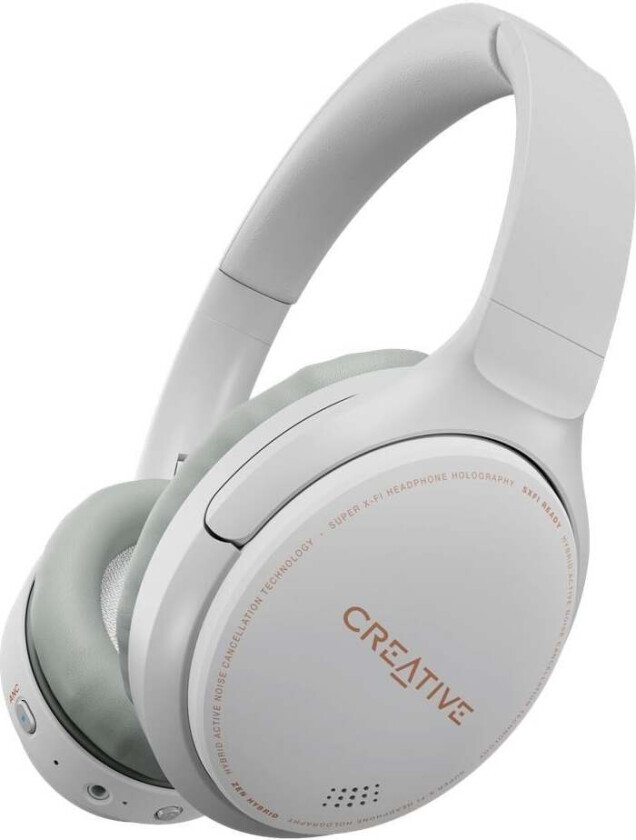 - Zen Hybrid Wireless Over-ear Headphones ANC, White