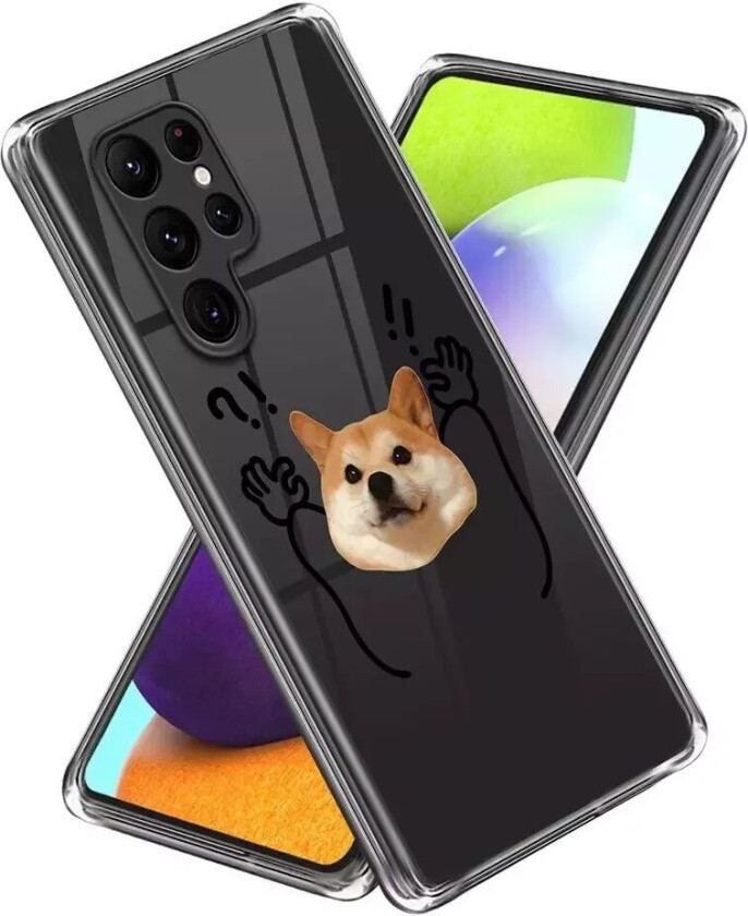 Samsung Galaxy S23 Ultra Plast Gjennomsiktig Deksel m. Motiv - Overgi Hund