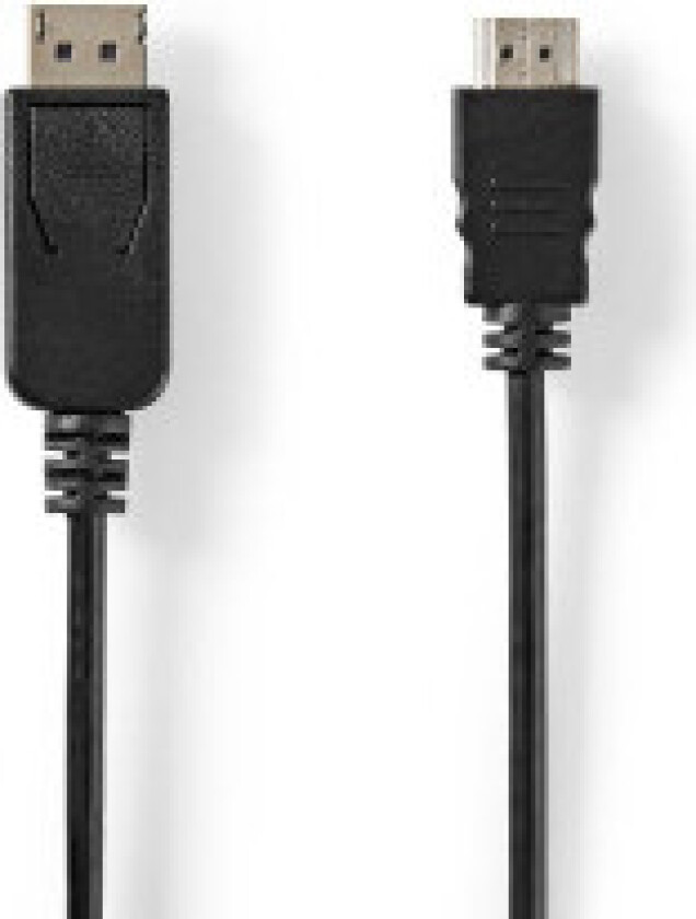 Displayport-kabel | DisplayPort Han | HDMI -kontakt | 4K@60Hz | Nikkel belagt | 2.00 m | Rund | PVC | Sort | Label