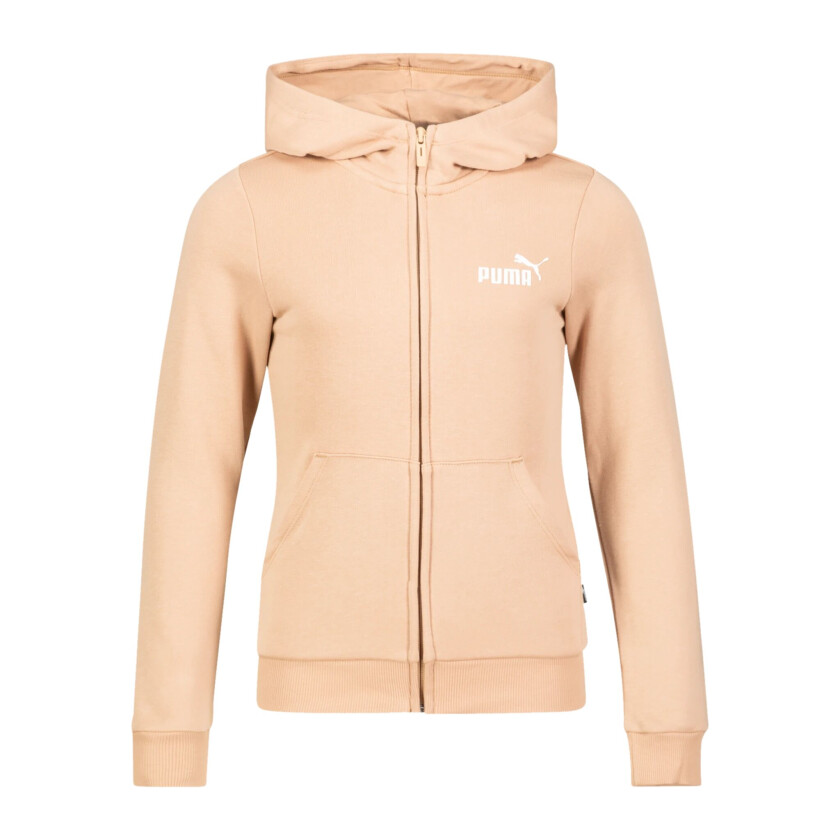 Essential Small Logo Full-Zip Hoodie, hettejakke junior Dusty Tan