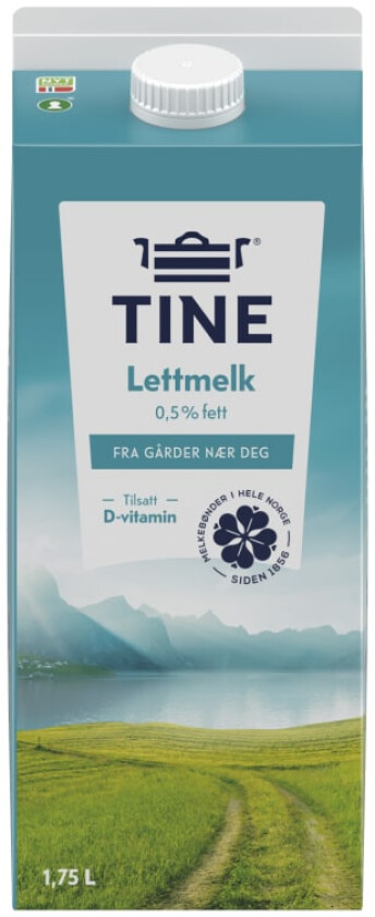 Lettmelk 0,5% 1,75l
