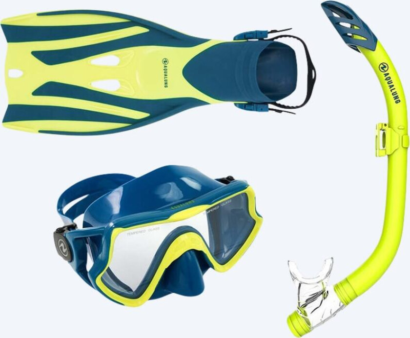snorkelsett til voksne - Trooper - Gul/blå