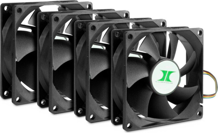 IPC Fan Set 80x80x25mm | 8888729 - Kabinettvifte - 80mm - Svart