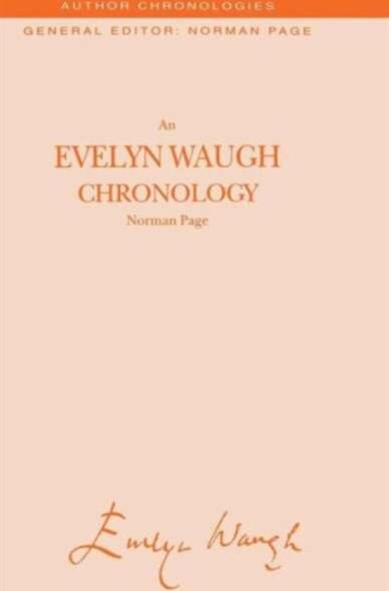 An Evelyn Waugh Chronology av N. Page