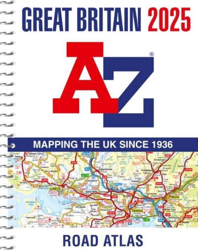 Great Britain A-Z Road Atlas 2025 (A4 Spiral) av A-Z Maps