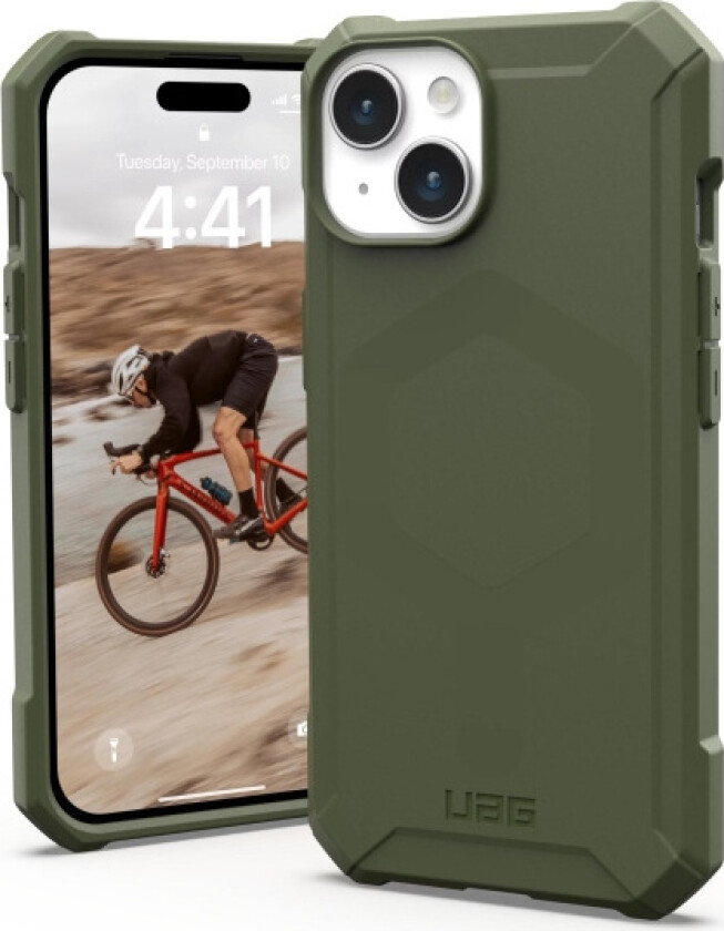 iPhone 15 ESSENTIAL ARMOR Series Deksel - MagSafe Kompatibel - Olive