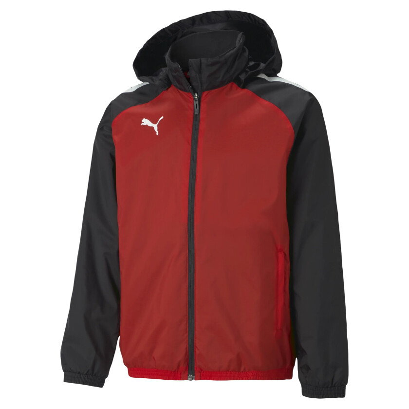 teamLIGA All Weather Jacket, treningsjakke, junior  Red-puma Black