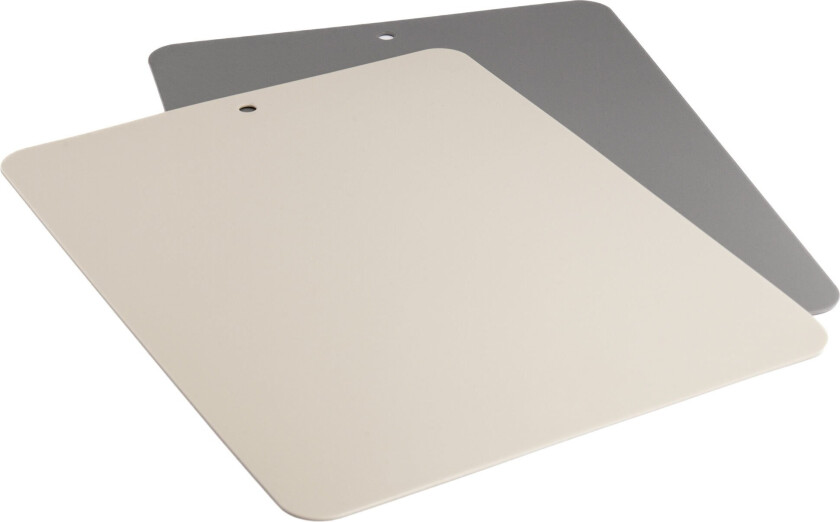 Fleksibelt skjærebrett bioplast, 2 stk, beige/grå