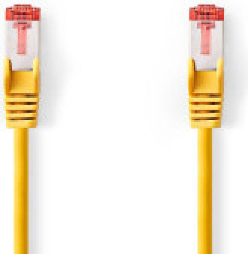 CAT6 Nettverkskabel | RJ45 Han | RJ45 Han | S/FTP | 10.0 m | Rund | LSZH | Gul | Label