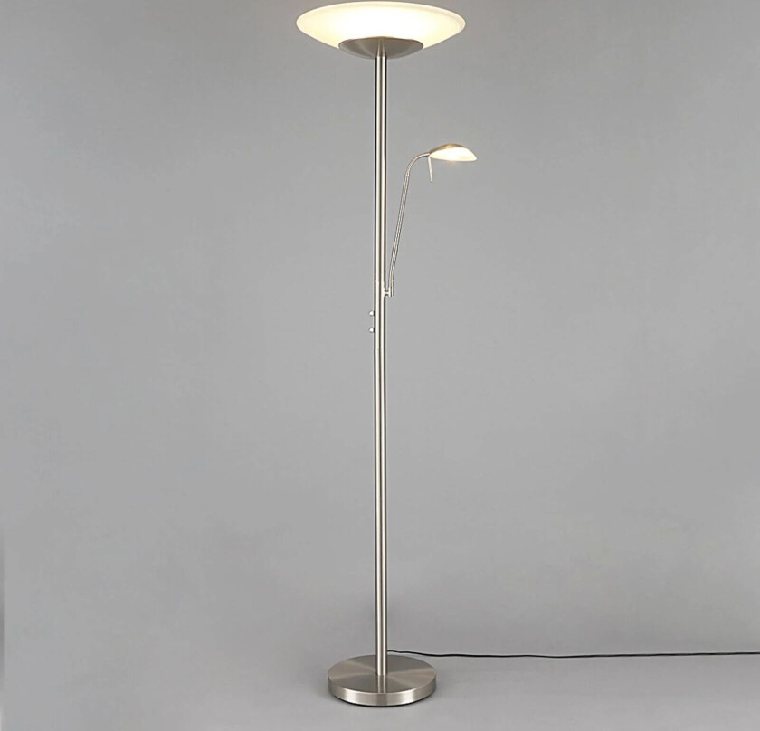 Ioana LED-gulvlampe, lesearm, dimbar