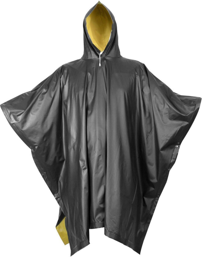 Reversible PVC Ponchos Black