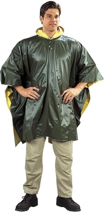 Reversible PVC Ponchos Olive