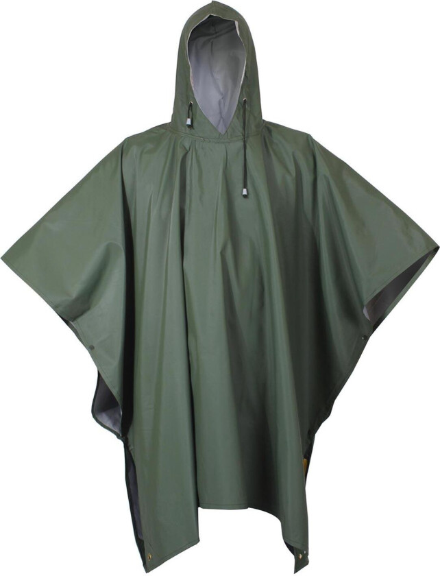 Rubber Poncho Olive / Yellow