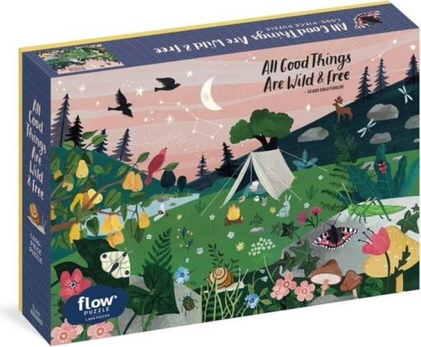 All Good Things Are Wild and Free 1,000-Piece Puzzle (Flow) Adults Families Picture Quote Mindfulnes av Astrid van der Hulst, Editors of Flow magazine