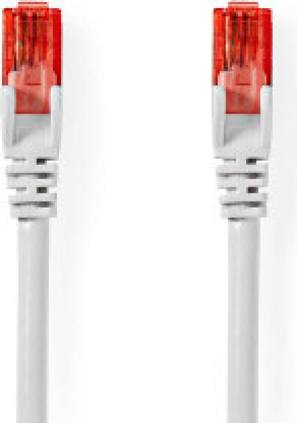 CAT6 Nettverkskabel | RJ45 Han | RJ45 Han | U/UTP | 10.0 m | Rund | PVC | Hvit | Label