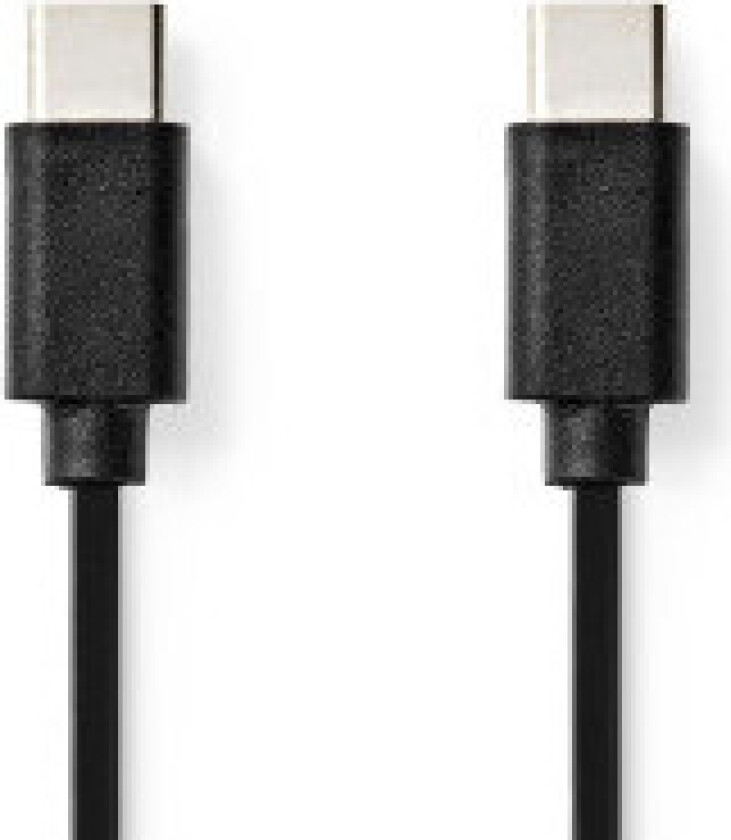 USB-kabel | USB 2.0 | USB-C Hann | USB-C Hann | 60 W | 480 Mbps | Nikkel belagt | 1.00 m | Rund | PVC | Sort | Label