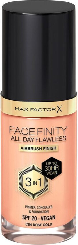 Facefinity All Day Flawless 3-In-1 Foundation #C64 Ros