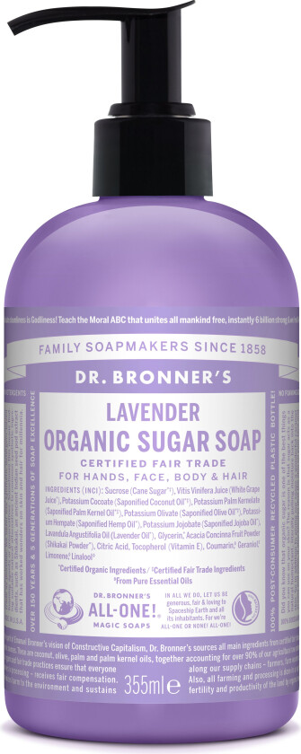 Dr. Bronner's - Organic Sugar Soap Lavender 355 ml