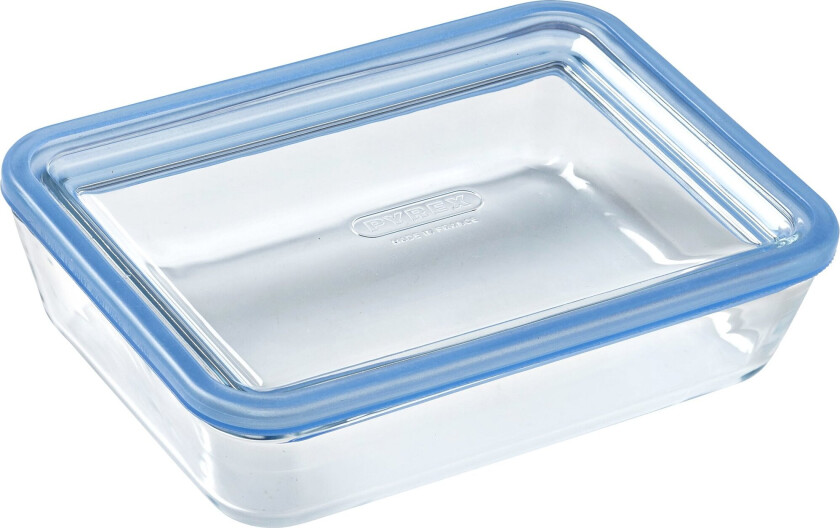 Pure Glass ildfast form med glasslokk, rektangulær, 0,8 liter