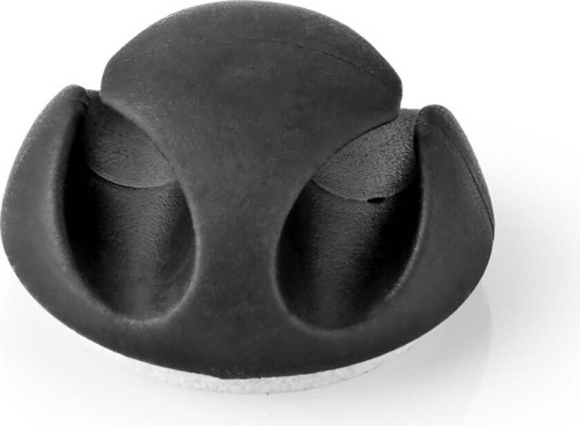 Kabel Ledelse | Kabelklips | Klikk og Go | 6 stk. | Antall plasser: 2 Spor | Maksimal kabeltykkelse: 5.3 mm | TPE | Sort