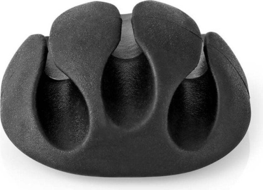 Bilde av Kabel Ledelse | Kabelklips | Klikk og Go | 4 stk. | Antall plasser: 3 Spor | Maksimal kabeltykkelse: 5.3 mm | TPE | Sort