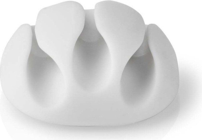 Bilde av Kabel Ledelse | Kabelklips | Klikk og Go | 4 stk. | Antall plasser: 3 Spor | Maksimal kabeltykkelse: 5.3 mm | TPE | Hvit