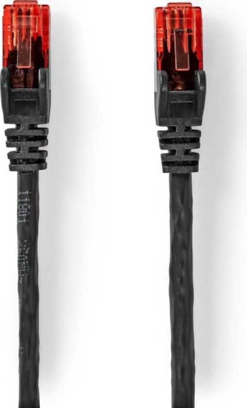Bilde av CAT6 Nettverkskabel | RJ45 Han | RJ45 Han | U/UTP | 50.0 m | Utendørs | Rund | PE | Sort | Label