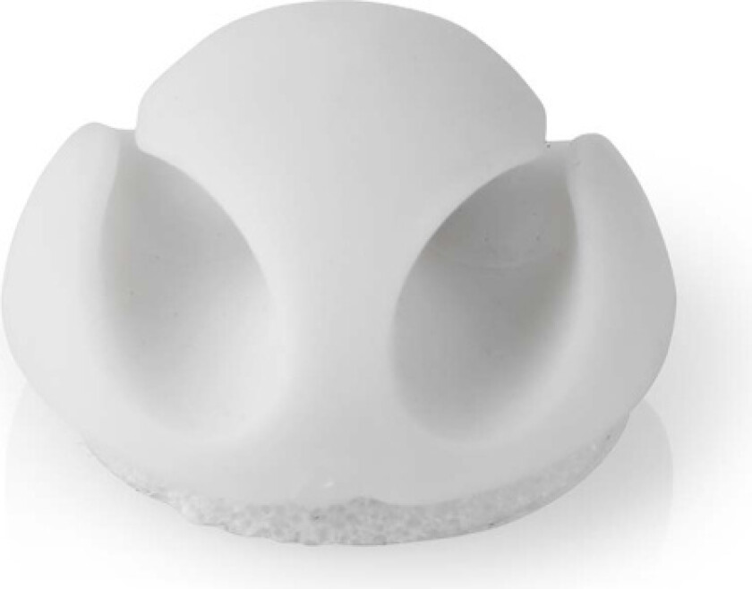 Bilde av Kabel Ledelse | Kabelklips | Klikk og Go | 6 stk. | Antall plasser: 2 Spor | Maksimal kabeltykkelse: 5.3 mm | TPE | Hvit