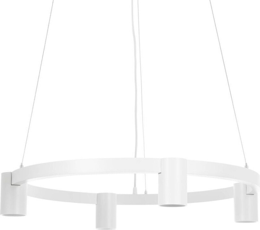 Brinja hengelampe hvit 4 lyskilder rund