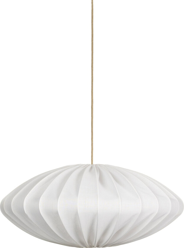 Ellipse taklampe, 80 cm, lin, hvit