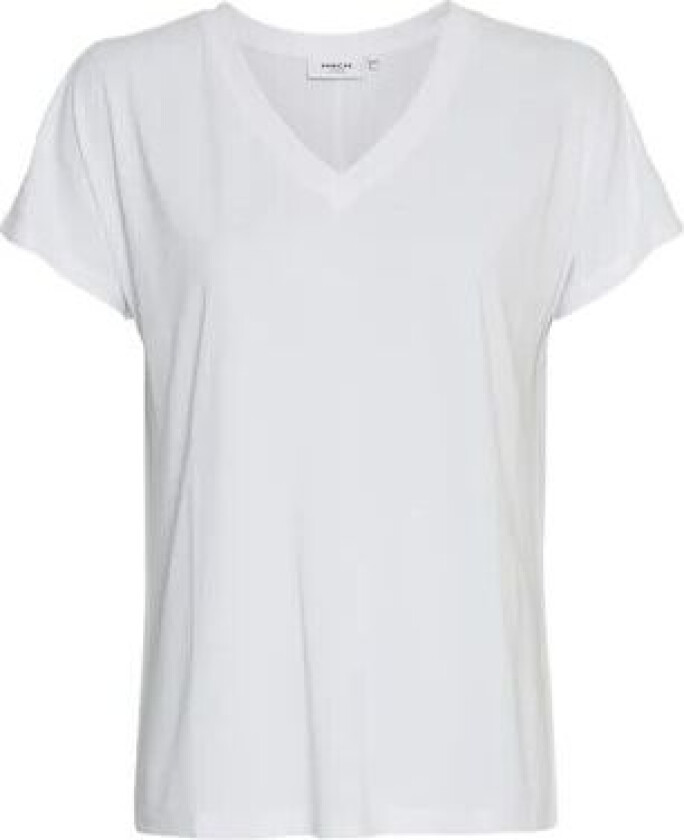 Fenya Modal V Neck Tee - Optical Snow S/M