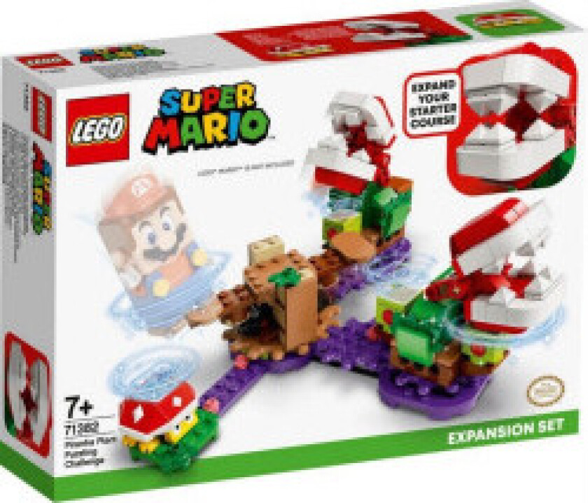 Lego Super Mario 71382 Ekstrabanesett Vrien utfordring med Piranha Plant