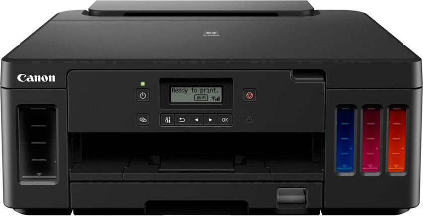 PIXMA G5050 - Skriver - farge - Dupleks - ink-jet - påfyllbar - A4/Legal - inntil 13 ipm (mono) / inntil 6.8 ipm (farge) - kapasitet: 350 ark - USB 2.0, LAN, Wi-Fi(n)