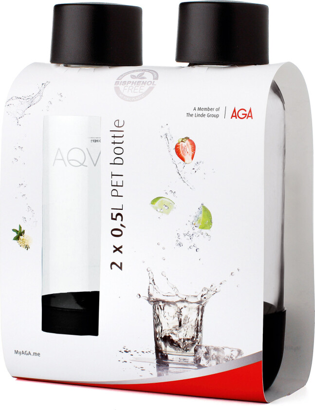 Aga PET-Flaske 0,5 l Duopack Svart