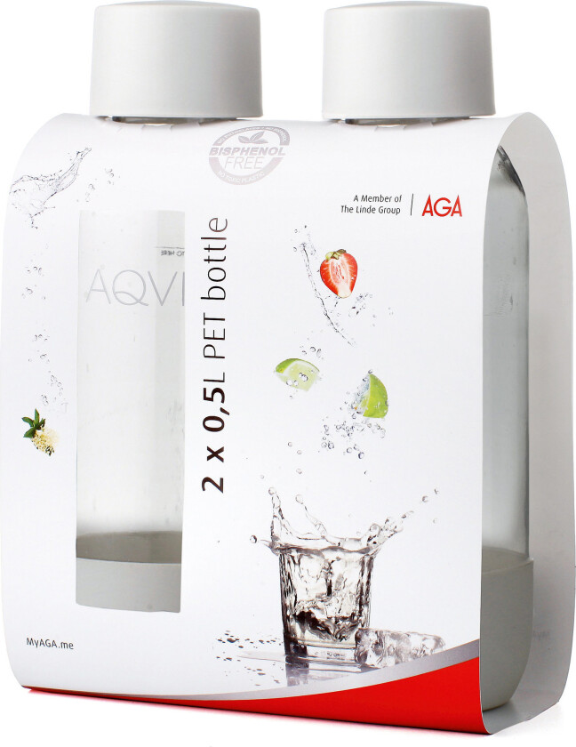 Aga PET-Flaske 0,5 l Duopack Hvit