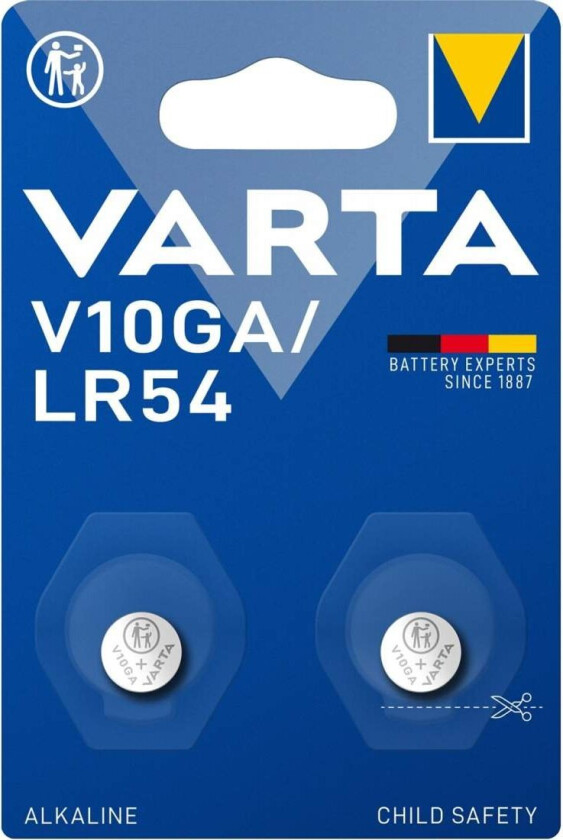 V10GA/LR54 Alkaline 2 Pack